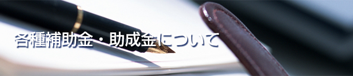 各種補助金・助成金について
